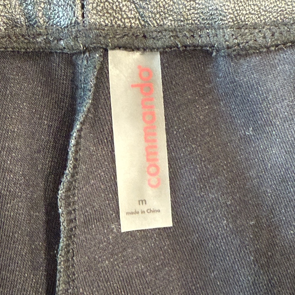 Commando Black Faux Leather Joggers - Picture 3 of 7